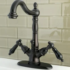 Kingston Brass Duchess Deck Mount 4-Inch Centerset Bathroom Faucet