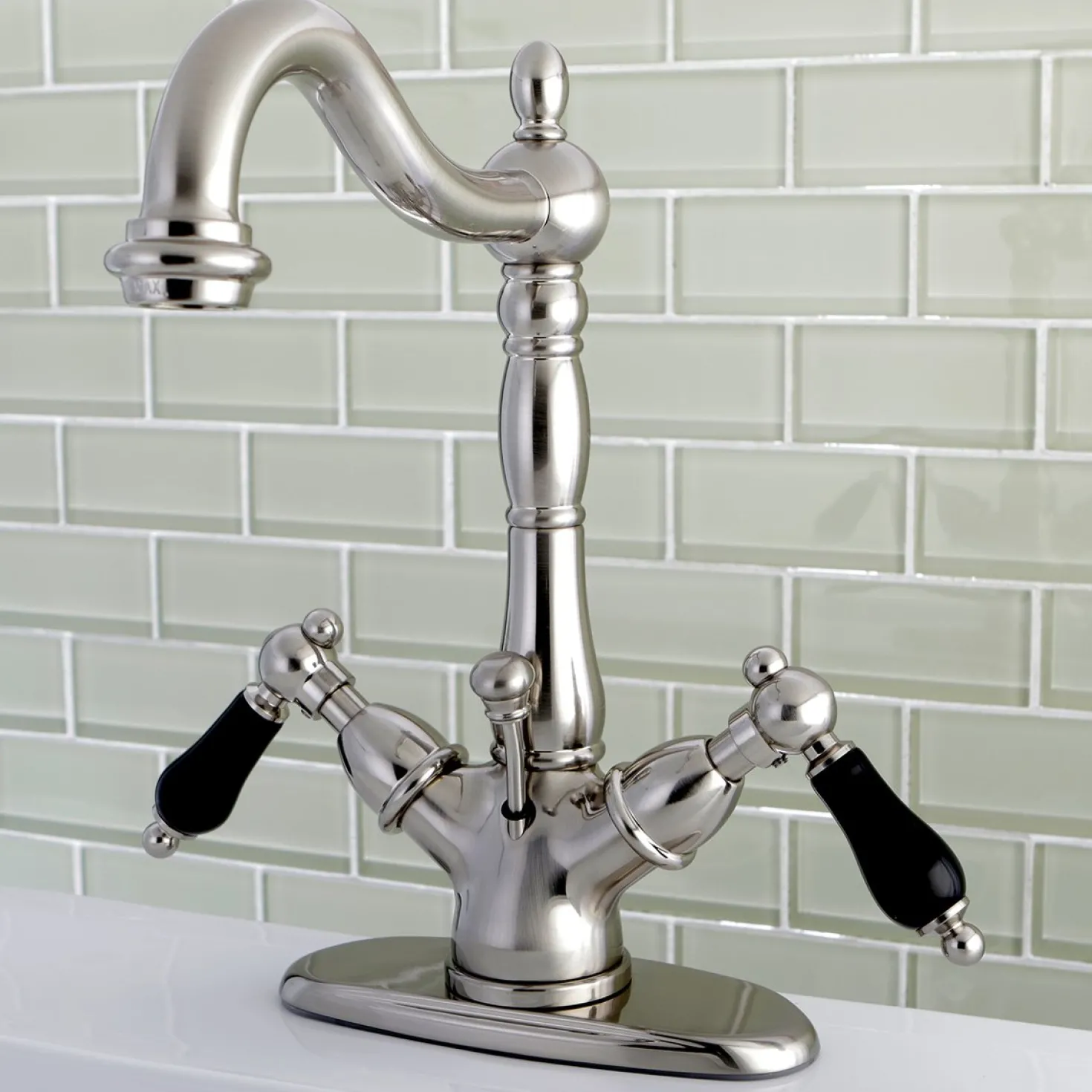 Kingston Brass Duchess Deck Mount 4-Inch Centerset Bathroom Faucet