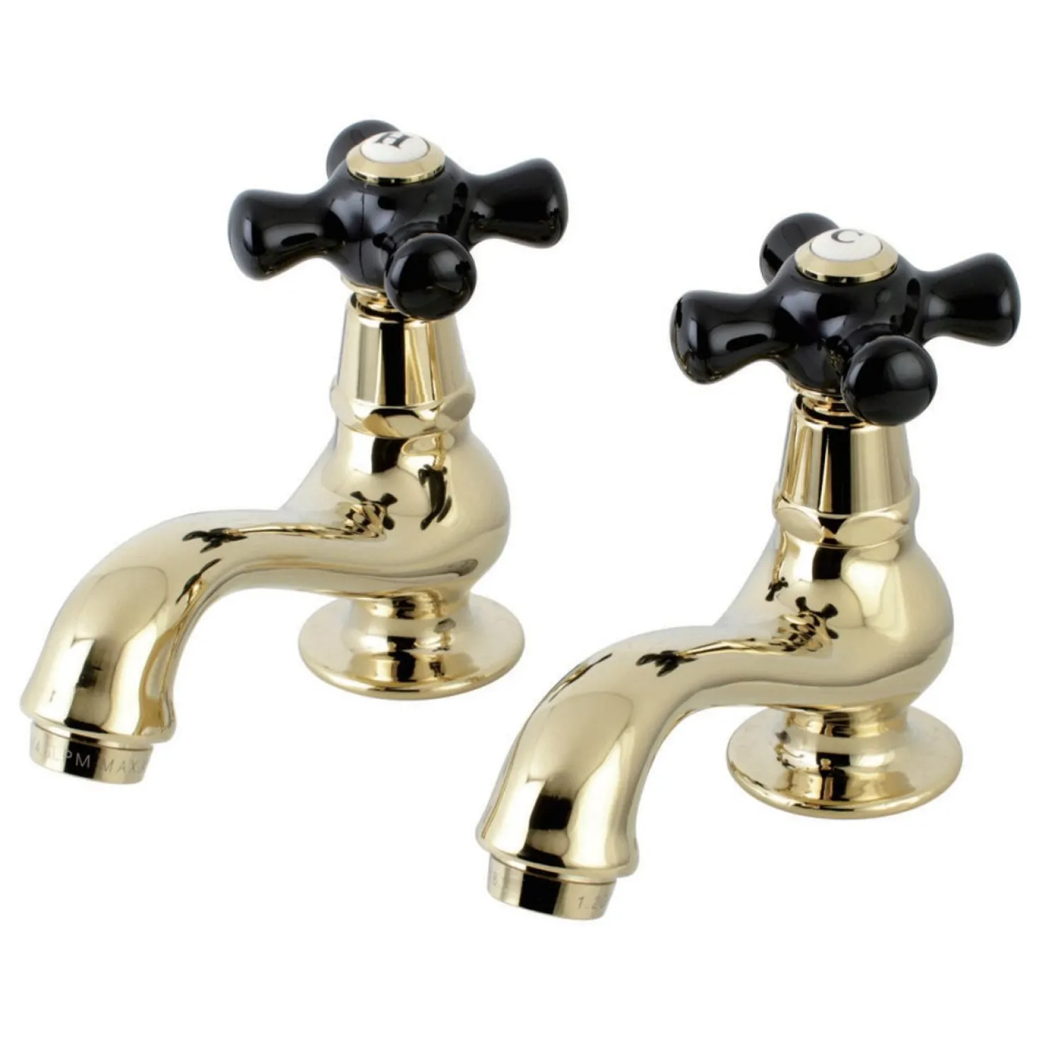Kingston Brass Duchess Deck Mount Basin Tap Faucet with Cross Handle
