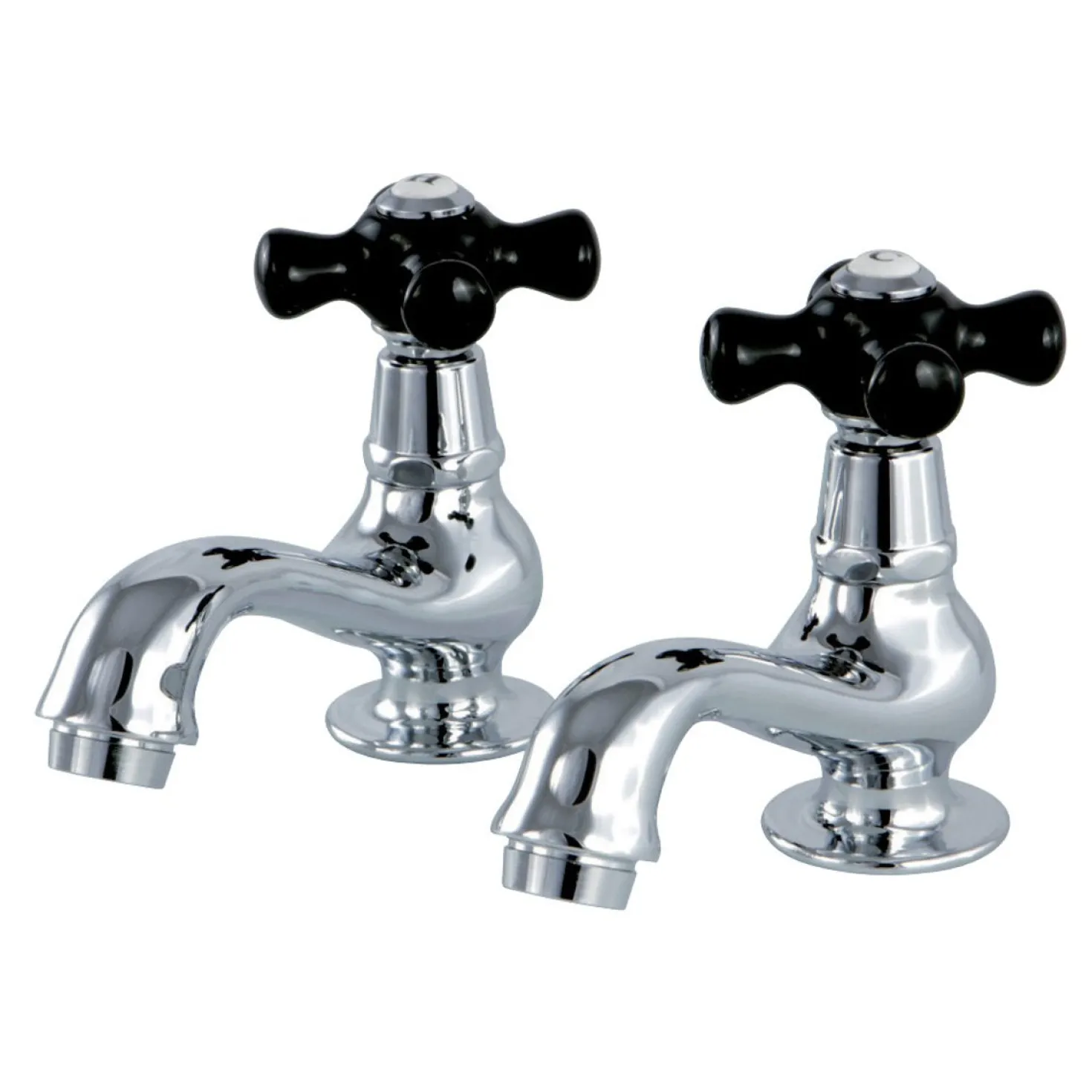 Kingston Brass Duchess Deck Mount Basin Tap Faucet with Cross Handle