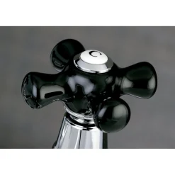 Kingston Brass Duchess Deck Mount Basin Tap Faucet with Cross Handle