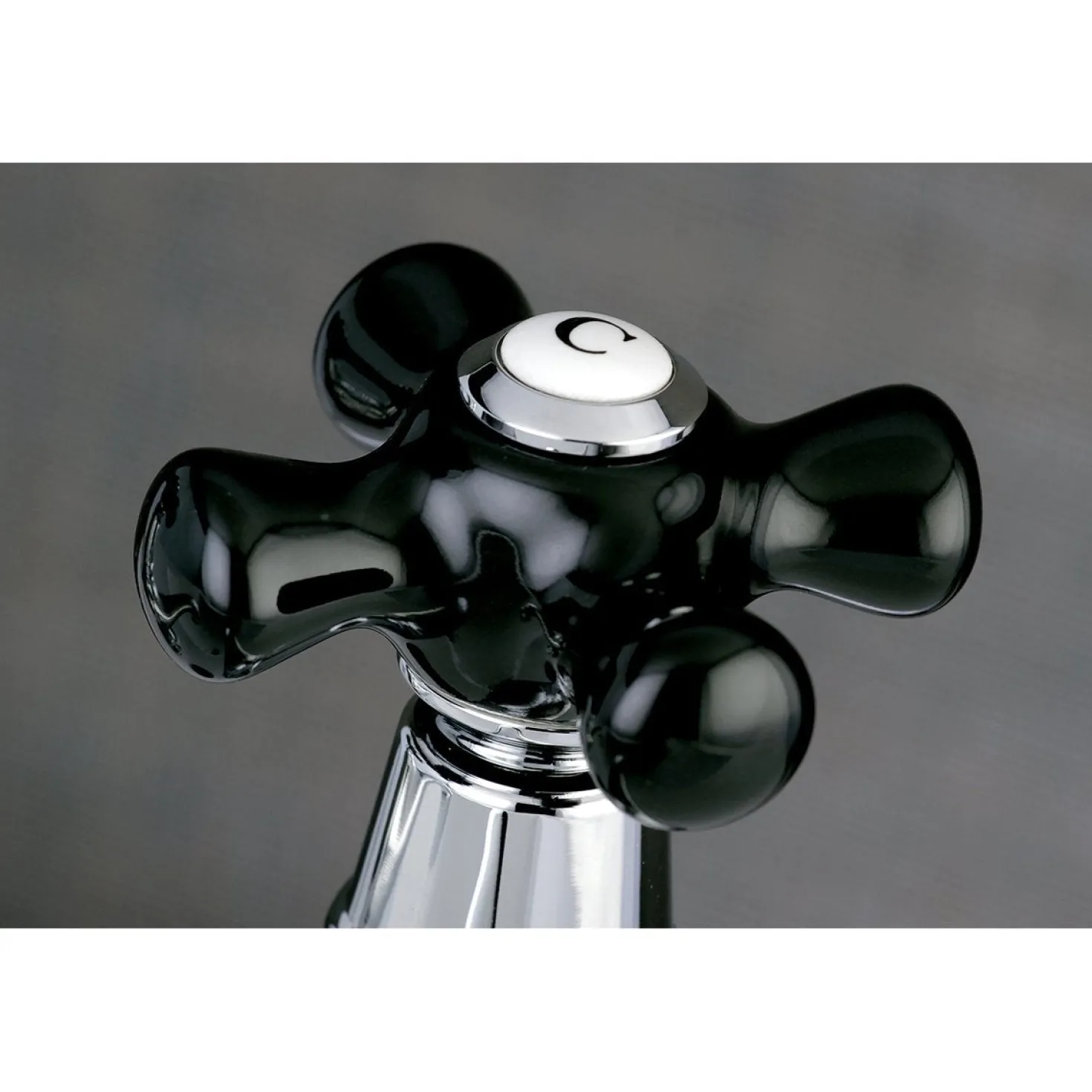 Kingston Brass Duchess Deck Mount Basin Tap Faucet with Cross Handle