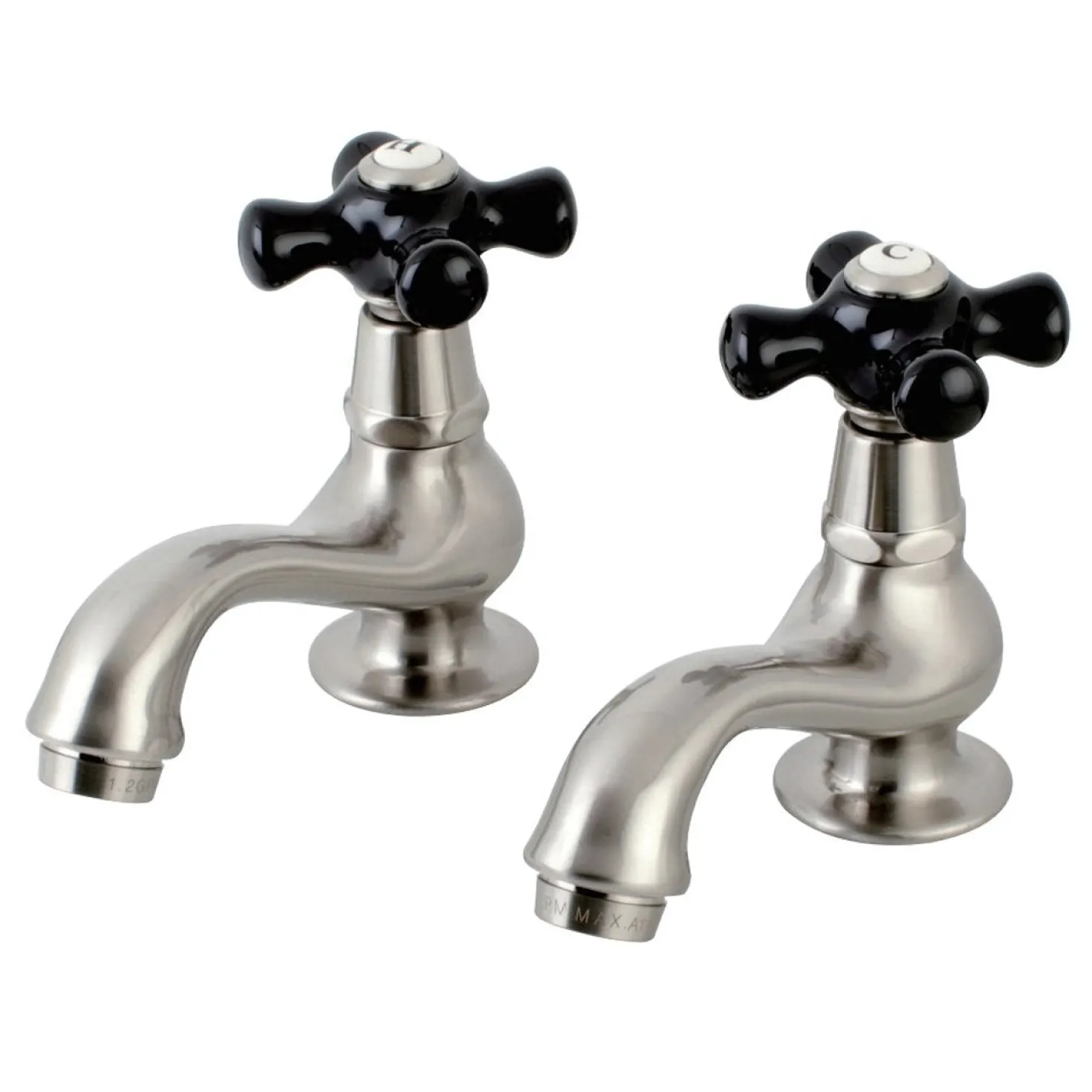 Kingston Brass Duchess Deck Mount Basin Tap Faucet with Cross Handle