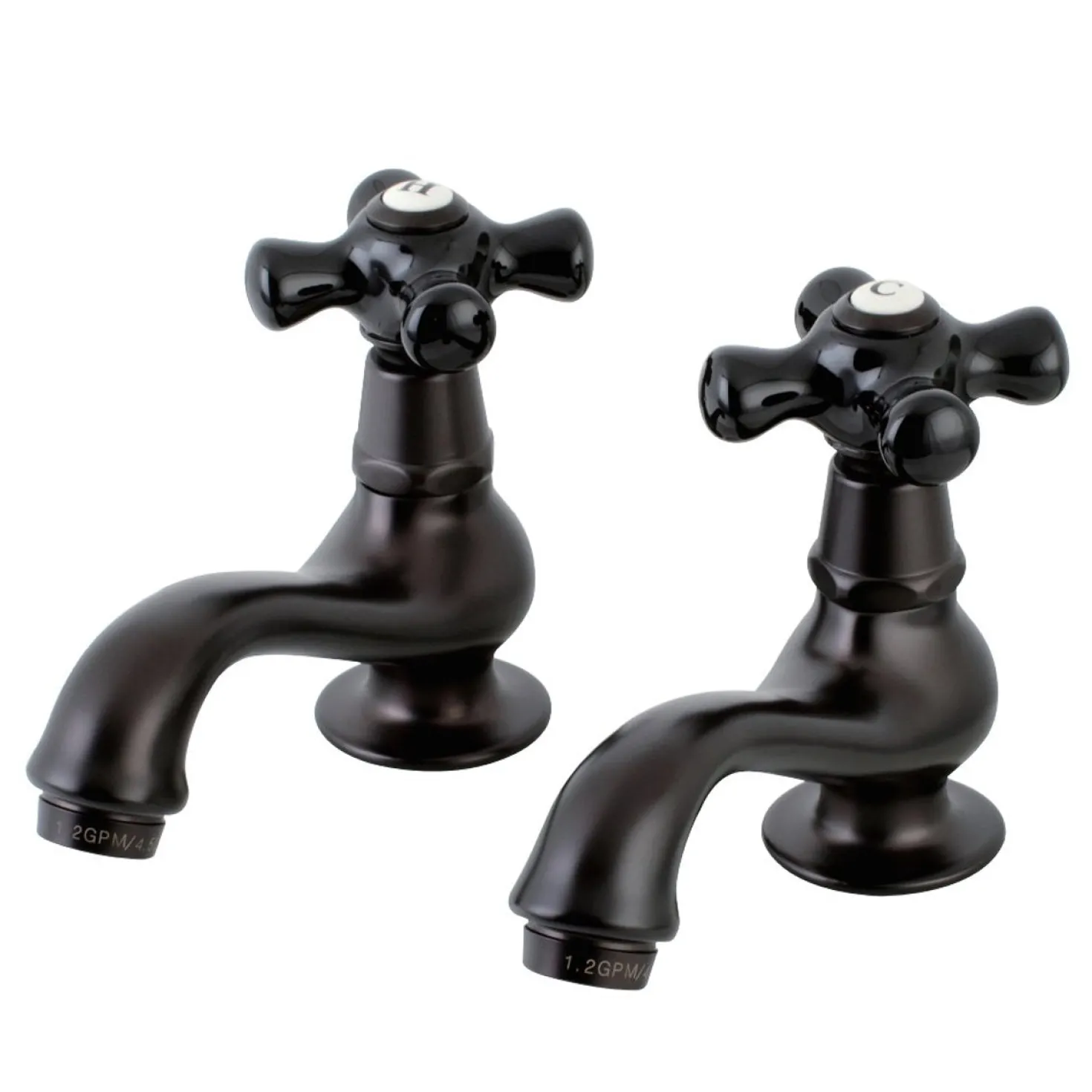 Kingston Brass Duchess Deck Mount Basin Tap Faucet with Cross Handle