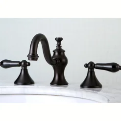 Kingston Brass Duchess Deck Mount 3-Hole 8-Inch Widespread Bathroom Faucet