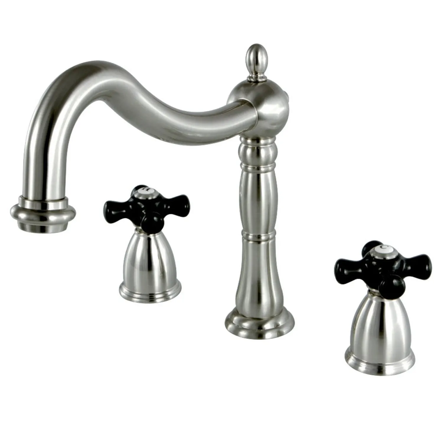 Kingston Brass Duchess Deck Mount Roman Tub Filler with Cross Handle