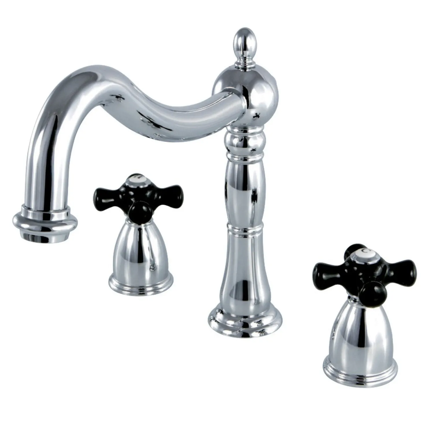 Kingston Brass Duchess Deck Mount Roman Tub Filler with Cross Handle
