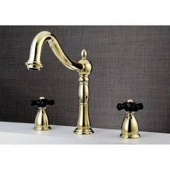Kingston Brass Duchess Deck Mount Roman Tub Filler with Cross Handle