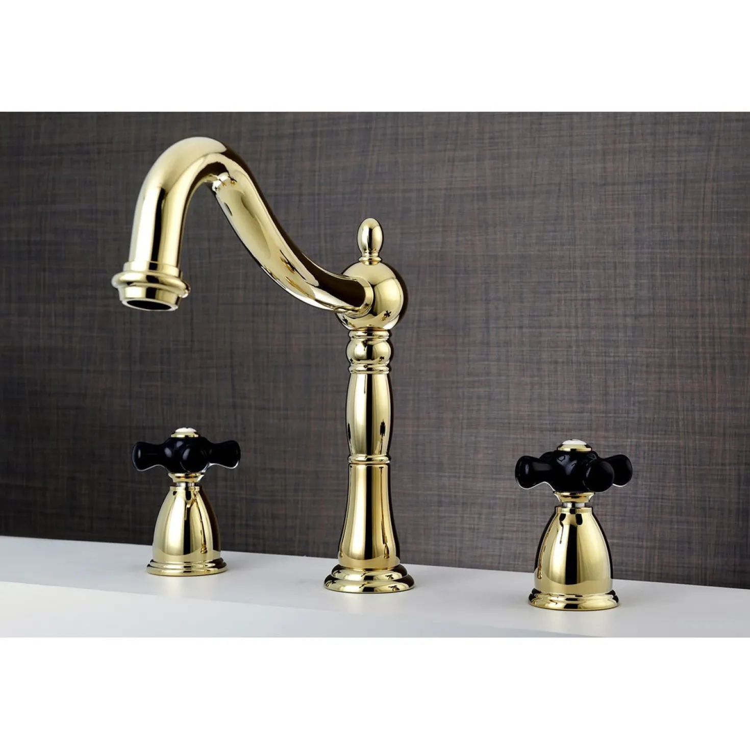 Kingston Brass Duchess Deck Mount Roman Tub Filler with Cross Handle