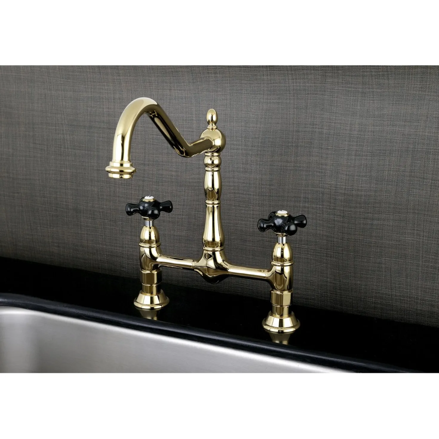 Kingston Brass Duchess 2-Hole 8" Centerset Kitchen Faucet Less Sprayer