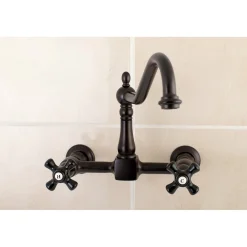 Kingston Brass Duchess 8-Inch Centerset Wall Mount 2-Hole Kitchen Faucet