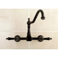 Kingston Brass Duchess 8-Inch Centerset Wall Mount Kitchen Faucet