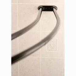 Kingston Brass Edenscape Adjustable (60"-72") Double Curved Stainless Steel Shower Curtain Rod