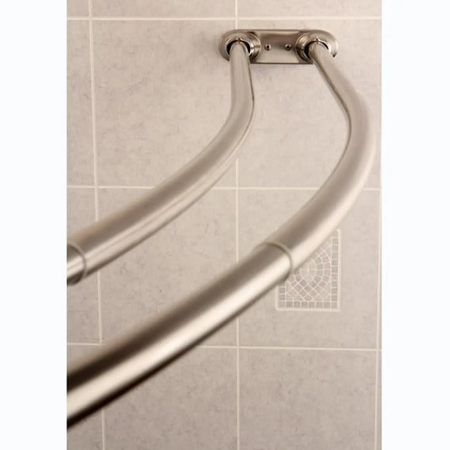 Kingston Brass Edenscape Adjustable (60"-72") Double Curved Stainless Steel Shower Curtain Rod
