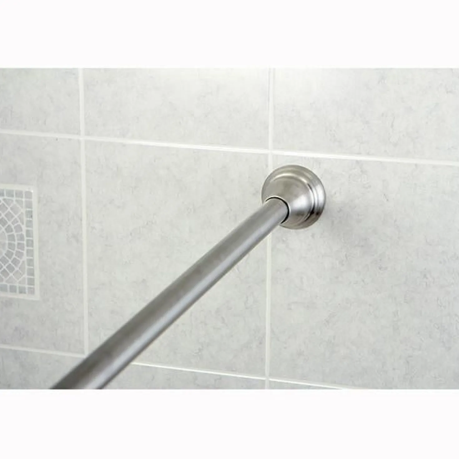 Kingston Brass Edenscape Americana 72" Tension Shower Rod with Decorative Flange