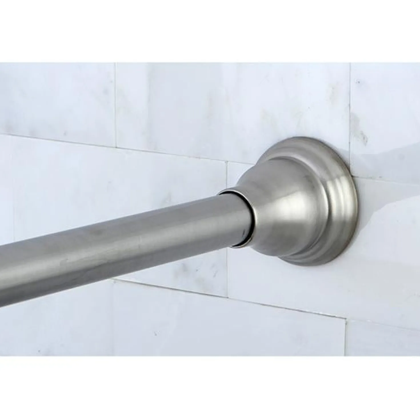 Kingston Brass Edenscape Americana 72" Tension Shower Rod with Decorative Flange