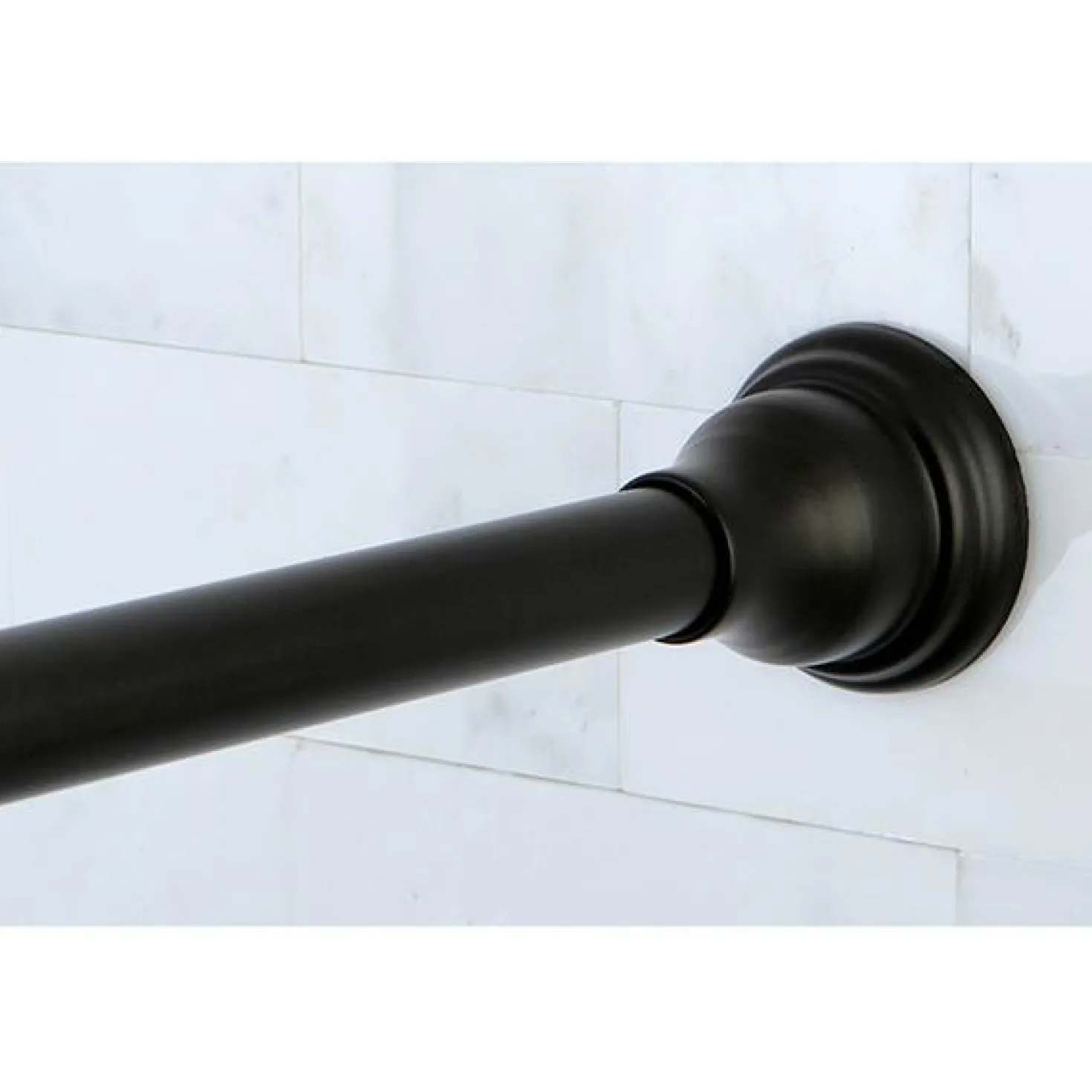 Kingston Brass Edenscape Americana 72" Tension Shower Rod with Decorative Flange