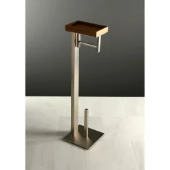 Kingston Brass Edenscape Freestanding Toilet Paper Holder with Storage Shelf