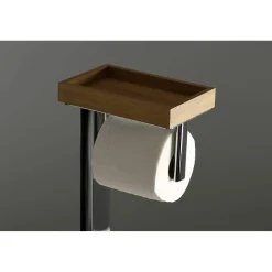 Kingston Brass Edenscape Freestanding Toilet Paper Holder with Storage Shelf