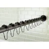 Kingston Brass Edenscape 72-Inch Adjustable Stainless Steel Shower Curtain Rod with Rings