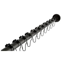 Kingston Brass Edenscape 72-Inch Adjustable Stainless Steel Shower Curtain Rod with Rings