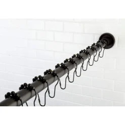 Kingston Brass Edenscape 72-Inch Adjustable Stainless Steel Shower Curtain Rod with Rings