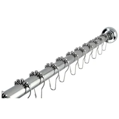 Kingston Brass Edenscape 72-Inch Adjustable Stainless Steel Shower Curtain Rod with Rings