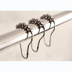 Kingston Brass Edenscape Roller Ball Shower Curtain Rings, 12 Pcs/Set