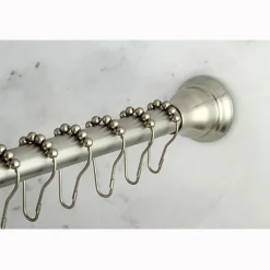 Kingston Brass Edenscape Straight Shower Curtain Rod with Shower Curtain Rings