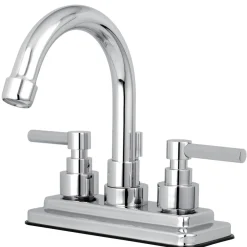 Kingston Brass Elinvar Deck Mount 4-Inch Centerset Bathroom Faucet