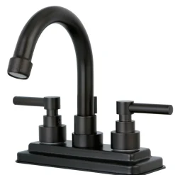 Kingston Brass Elinvar Deck Mount 4-Inch Centerset Bathroom Faucet