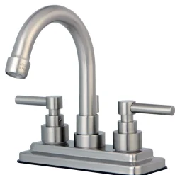 Kingston Brass Elinvar Deck Mount 4-Inch Centerset Bathroom Faucet