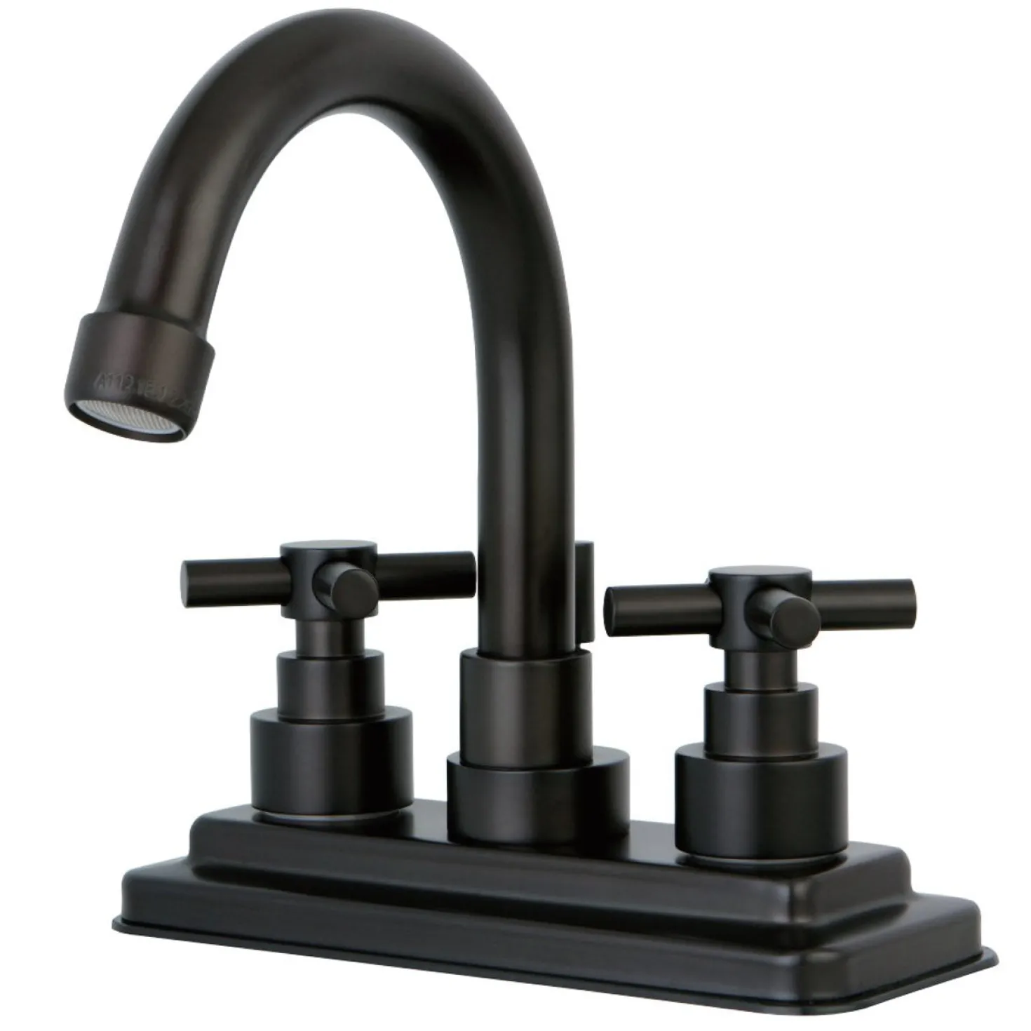 Kingston Brass Elinvar 4-Inch Centerset Deck Mount Bathroom Faucet