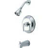 Kingston Brass Elinvar Single Handle Tub and Shower Faucet in Polished Chrome