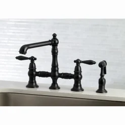 Kingston Brass English Country Kitchen Faucet with Side Sprayer