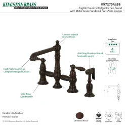 Kingston Brass English Country Kitchen Faucet with Side Sprayer