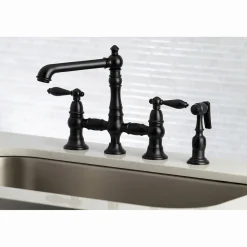 Kingston Brass English Country Kitchen Faucet with Side Sprayer