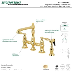 Kingston Brass English Country Kitchen Faucet with Side Sprayer