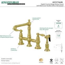 Kingston Brass English Country Kitchen Faucet with Side Sprayer