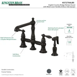 Kingston Brass English Country Kitchen Faucet with Side Sprayer
