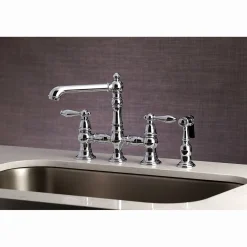 Kingston Brass English Country Kitchen Faucet with Side Sprayer