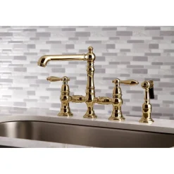 Kingston Brass English Country Kitchen Faucet with Side Sprayer