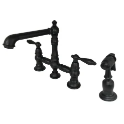 Kingston Brass English Country Kitchen Faucet with Side Sprayer