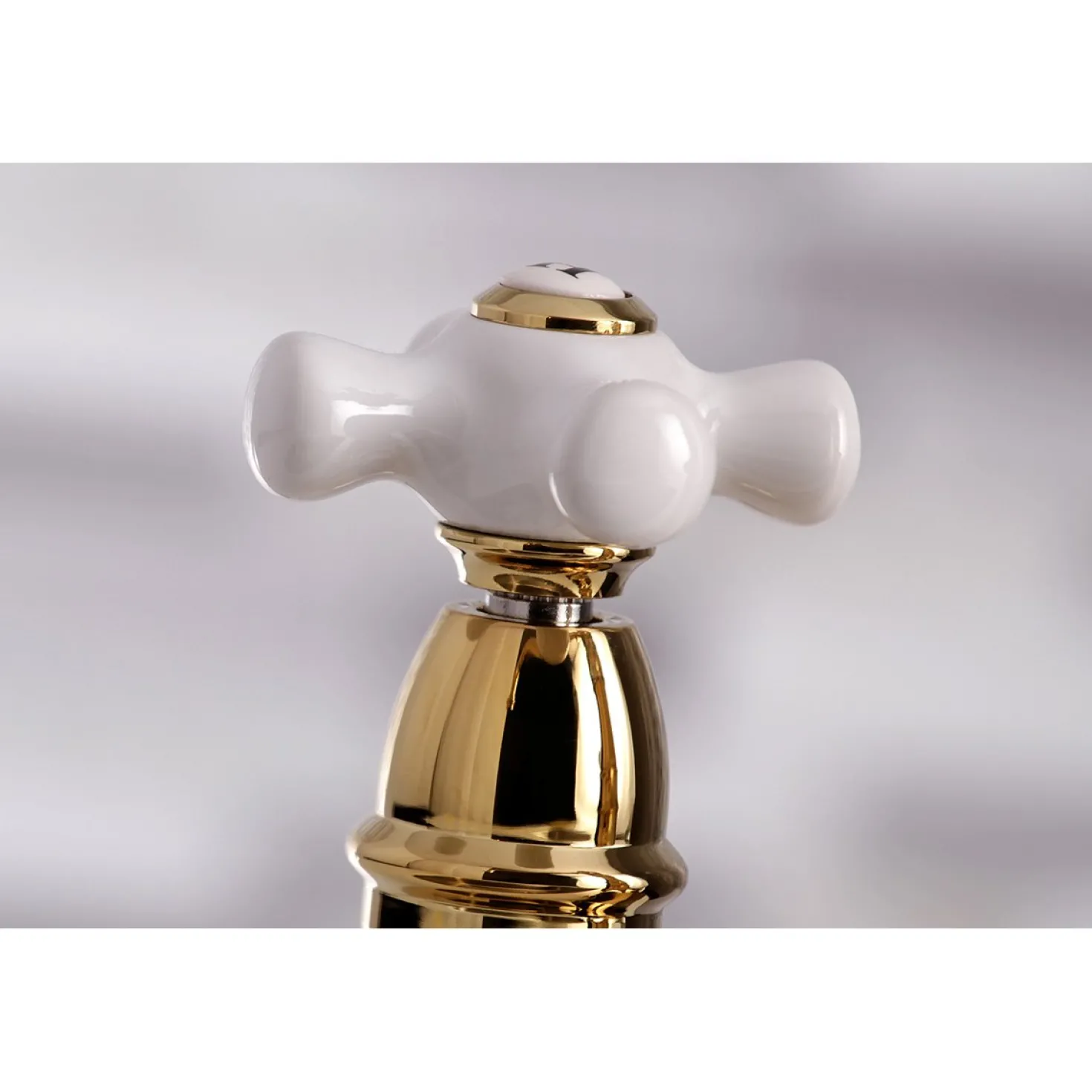 Kingston Brass English Country 8" Bridge 4-Hole Kitchen Faucet with Sprayer