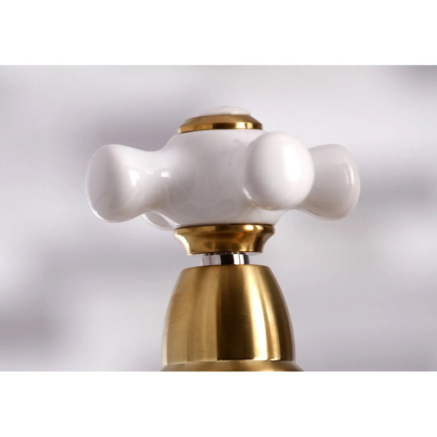 Kingston Brass English Country 8" Bridge 4-Hole Kitchen Faucet with Sprayer