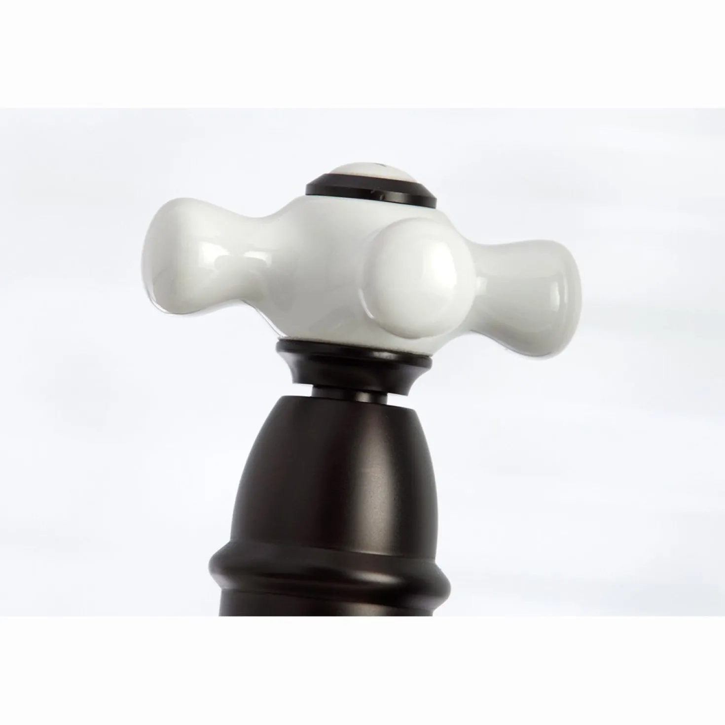 Kingston Brass English Country 8" Bridge 4-Hole Kitchen Faucet with Sprayer