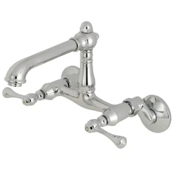 Kingston Brass English Country Wall Mount 6-Inch Adjustable Center Kitchen Faucet