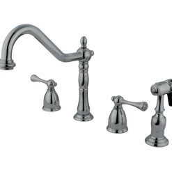Kingston Brass English Country Widespread Kitchen Faucet