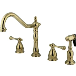 Kingston Brass English Country Widespread Kitchen Faucet