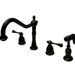 Kingston Brass English Country Widespread Kitchen Faucet